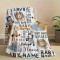 Baby Name Personalized Flannel Blanket for Babies and Toddlers