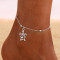 Hollow Turtle Pendant Ankle Bracelet with Delicate Chain