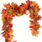 Artificial Maple Leaf Garland with Berries