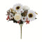 ​4-Stem Artificial Sunflower Bouquet - Fall Wedding & Home Decor
