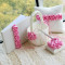 Rosette Wedding Accessory Set - Pink
